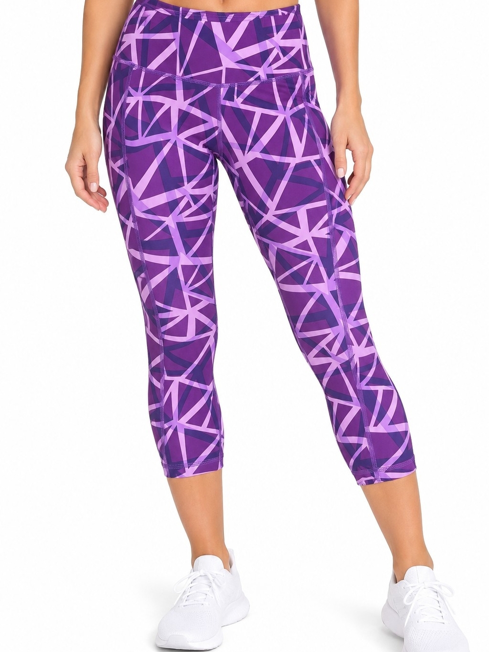 Old Navy Purple Geometric Capri Leggings NWT